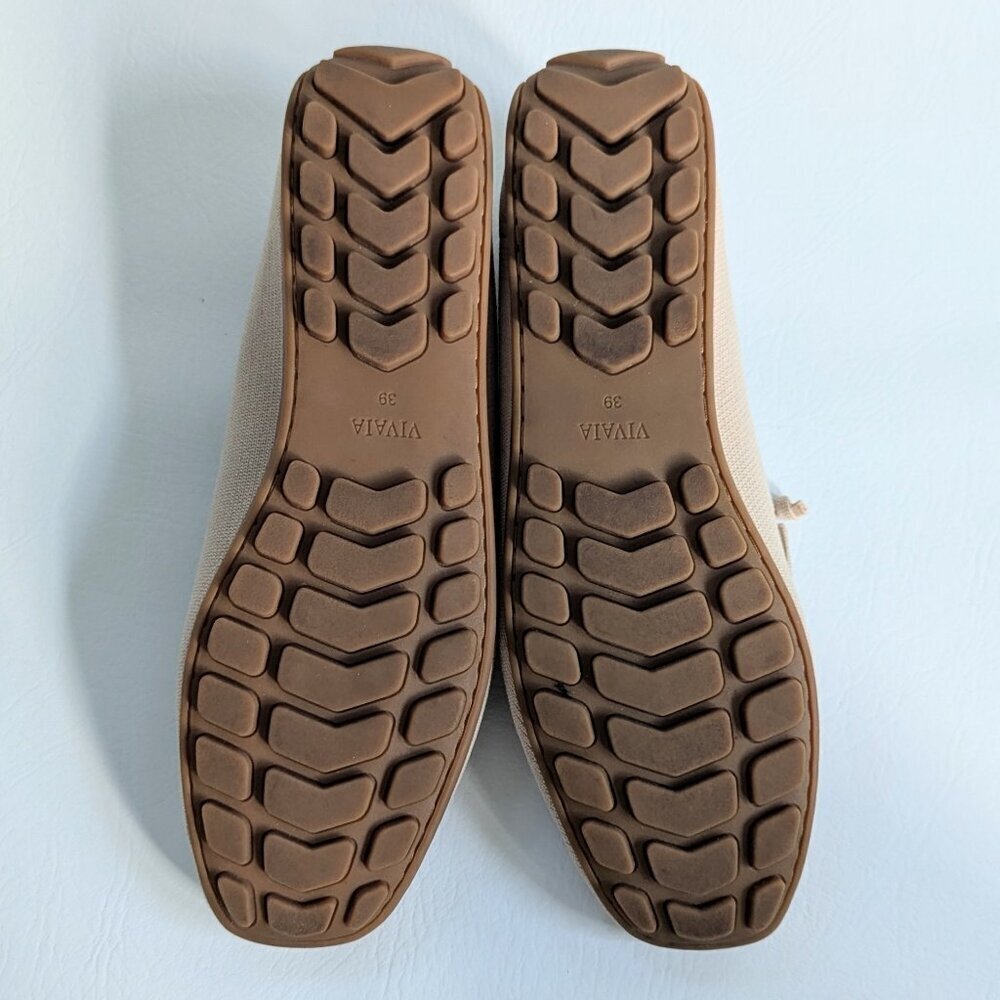 Vivaia Jackie Women's Shoes Size 8 Flat Knit Loafers Beige Square Toes - Picture 10 of 12